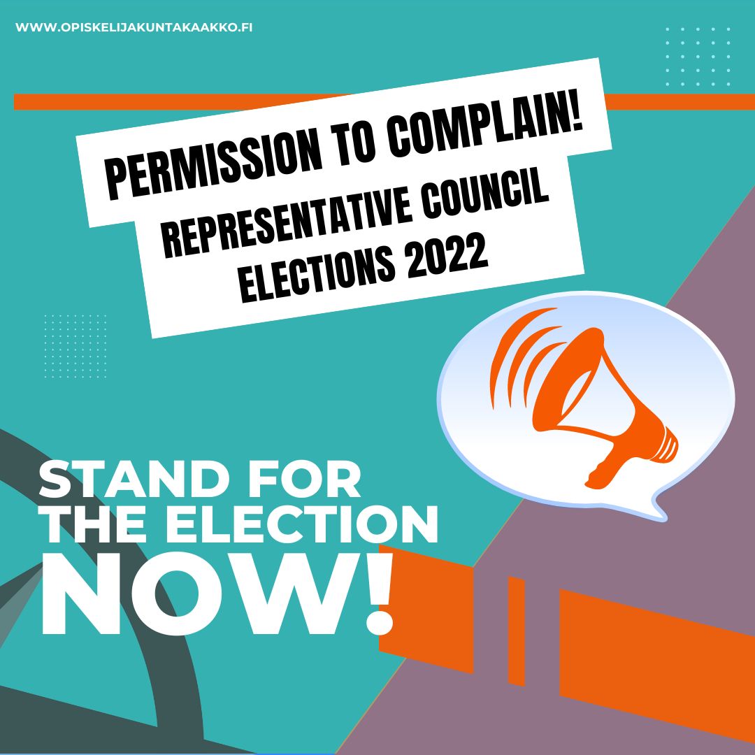 Representative Council elections 2022 recruitment is on! Opiskelijakunta Kaakko