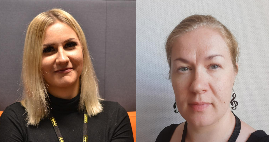 Johanna Jääskeläinen ja Minttu Villikka kuvassa.